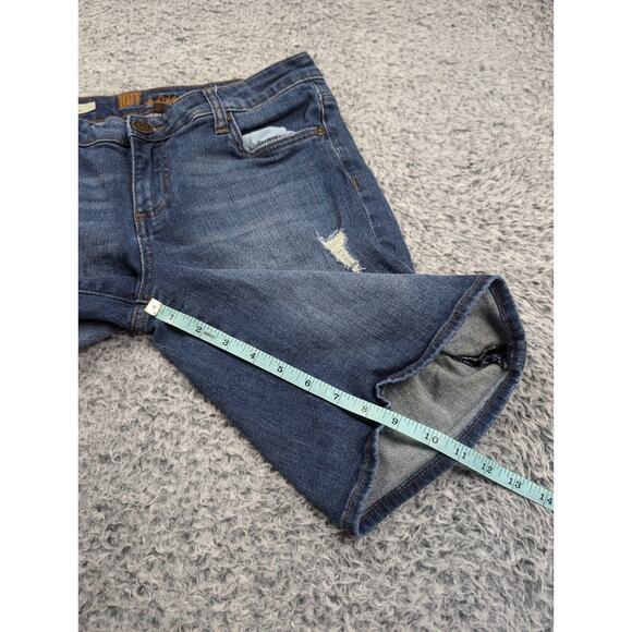 Kut From The Kloth Shorts Women 6 Blue Katy Boyfriend Distressed Casual Stretch - Picture 7 of 9